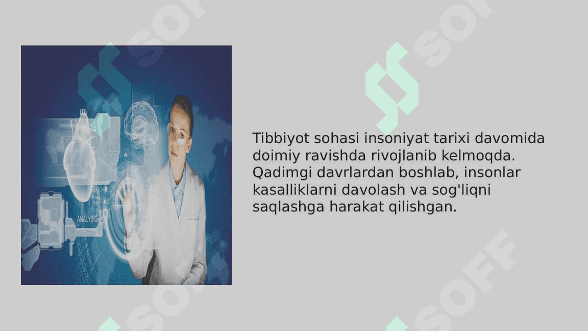 “Mutaxassislik tarixidan” mavzusini yoritish.Sohaning innovatsion yangiliklari-1 2