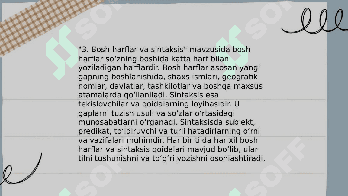 Bosh harflar imlosi 5