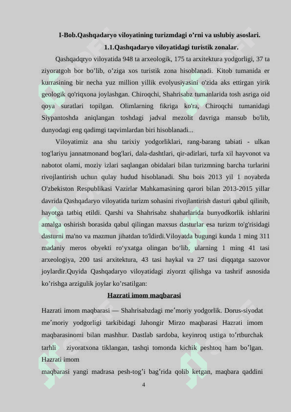 Qashqadaryo viloyatining turistik salohiyati 4