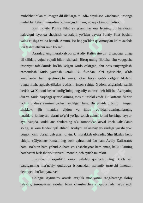 Chingiz Aytmatov asarlarida sinonimlarning ishlatilishi. 8