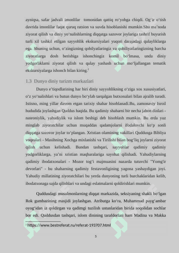 Diniy turizm Saudiya Arabiston misolida 6