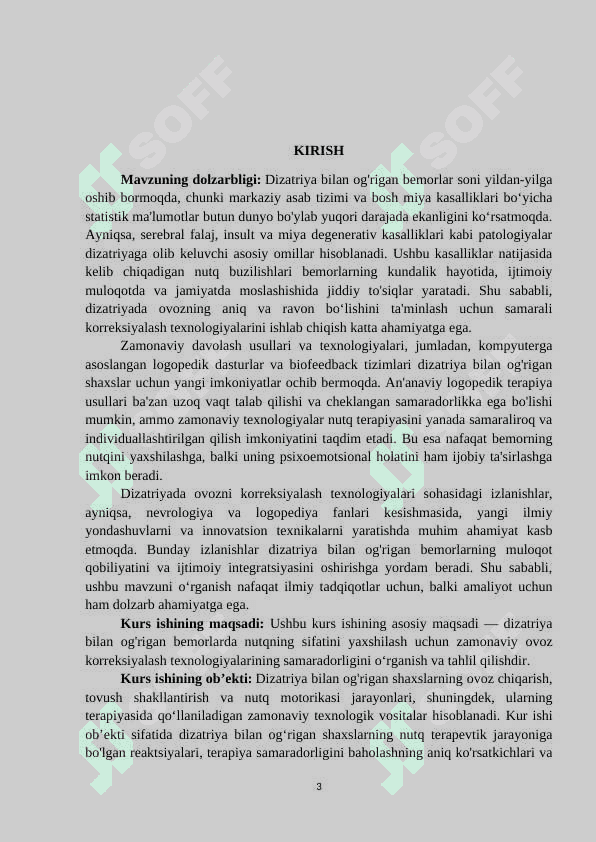 Dizartriyada ovozni korreksiyalash texnologiyalari kurs ishi 3
