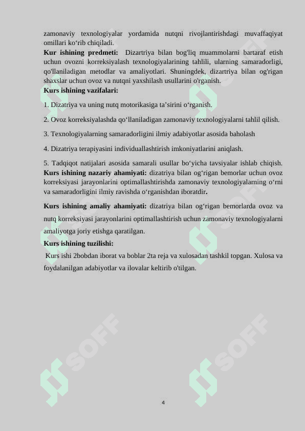 Dizartriyada ovozni korreksiyalash texnologiyalari kurs ishi 4