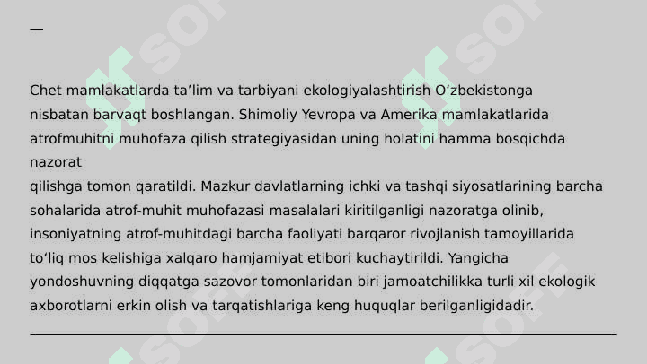 Xorijiy mamlakatlarda tabiat bilan tanishtirish dasturlari 2