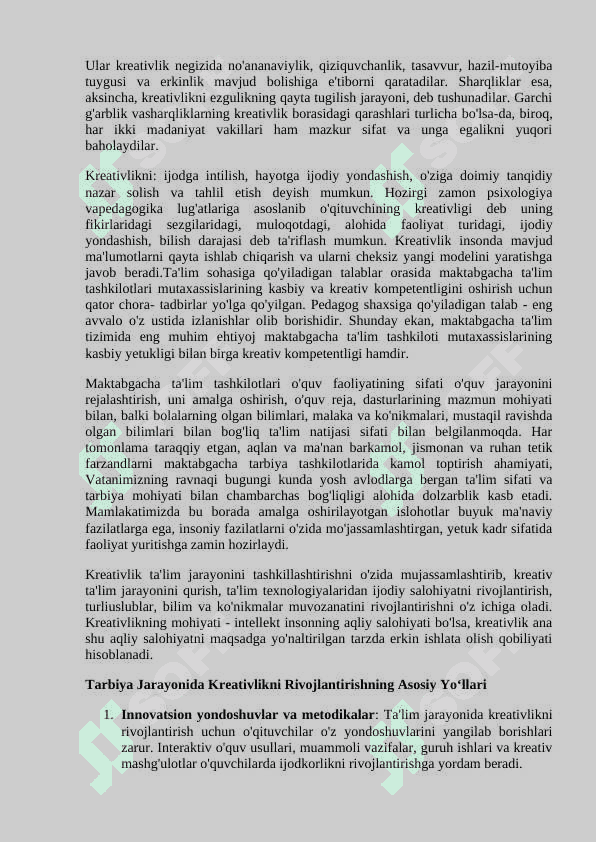 Tarbiyada kreativlik va ijodkorlikni rivojlantirish 3
