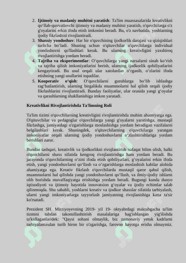 Tarbiyada kreativlik va ijodkorlikni rivojlantirish 4