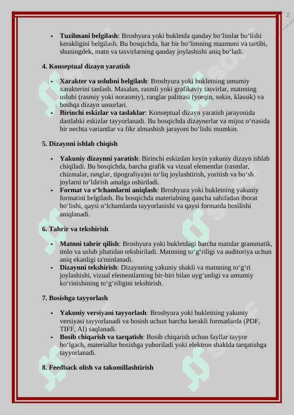 Broshyuralar va bukletlarni professional darajada loyihalash va maketlash jarayoni 8