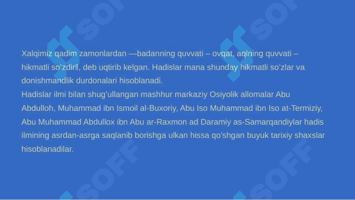 Hadislarda tabiatga oid bandlar 2