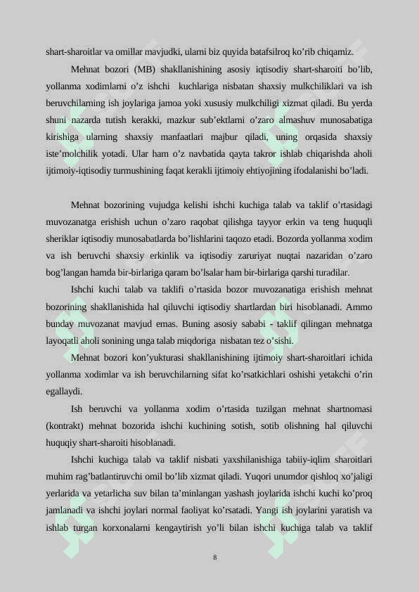 Mehnat bozori va inson resurslari. 8