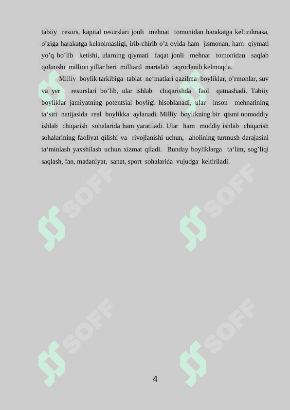 Milliy boylik, uning tarkibi va ko'paytirish omillari. 4