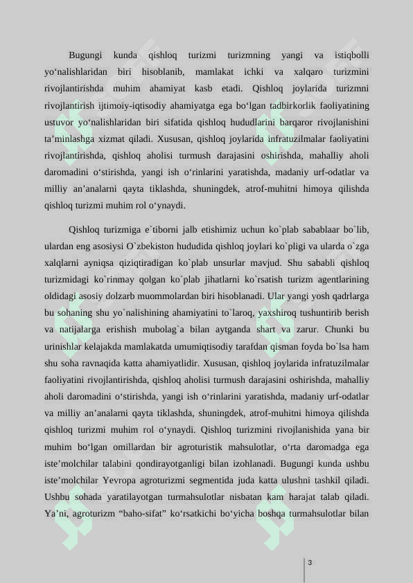 Mintaqada qishloq turizmini rivojlantirish imkoniyatlari 3