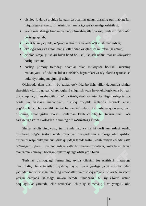 Mintaqada qishloq turizmini rivojlantirish imkoniyatlari 6