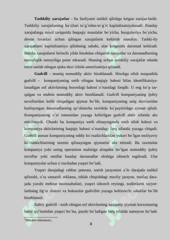 Nomoddiy aktivlarning mohiyati 8