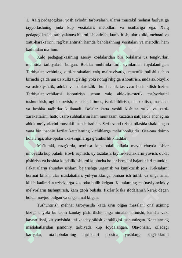 O`zbek xalq pedagogikasining imkoniyatlari va istiqbollari 5