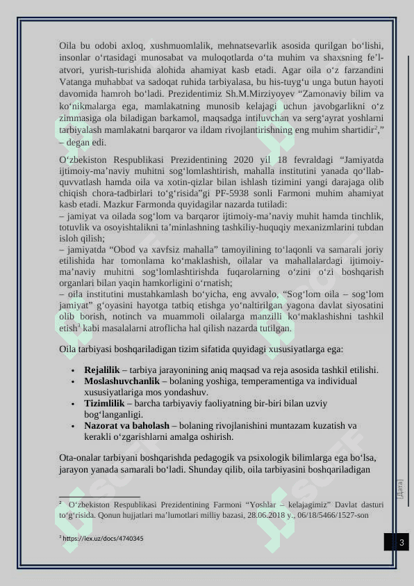 Oila tarbiyasi- boshqariladigan tizim 3