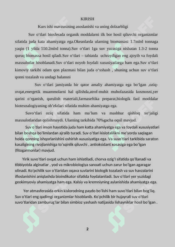 Yashil suvo‘tlar bo‘limi 2