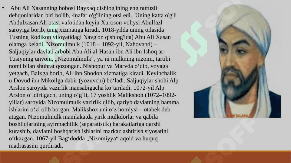 Nizomulmulk va uning Siyosatnoma asari 2