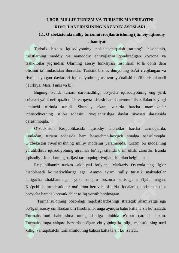O'zbekiston milliy turizmini rivojlantirishda turistik mahsulotlarni shakllantirish imkoniyatlari 4