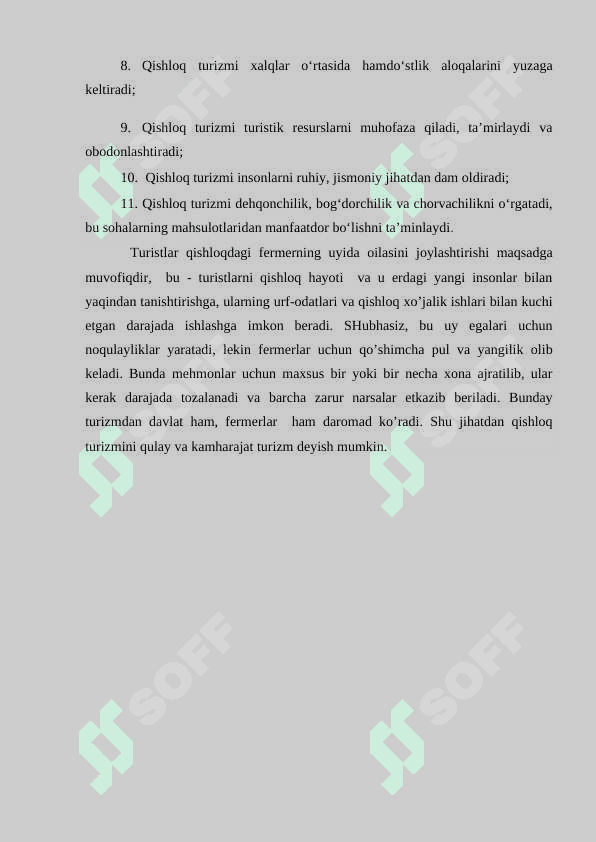Qishloq joylarida turizmni rivojlantirish xususiyatlari 5