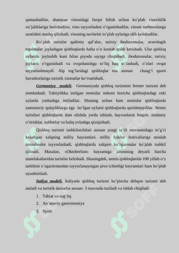 Qishloq joylarida turizmni rivojlantirish xususiyatlari 8