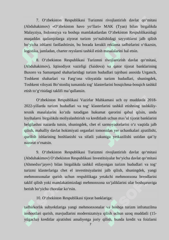 Samarqand viloyatining turistik salohiyatidan turpaketlar yaratishda foydalanish yo’llari 7