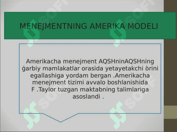 MENEJMENTNING XORIJIY MODELI 2