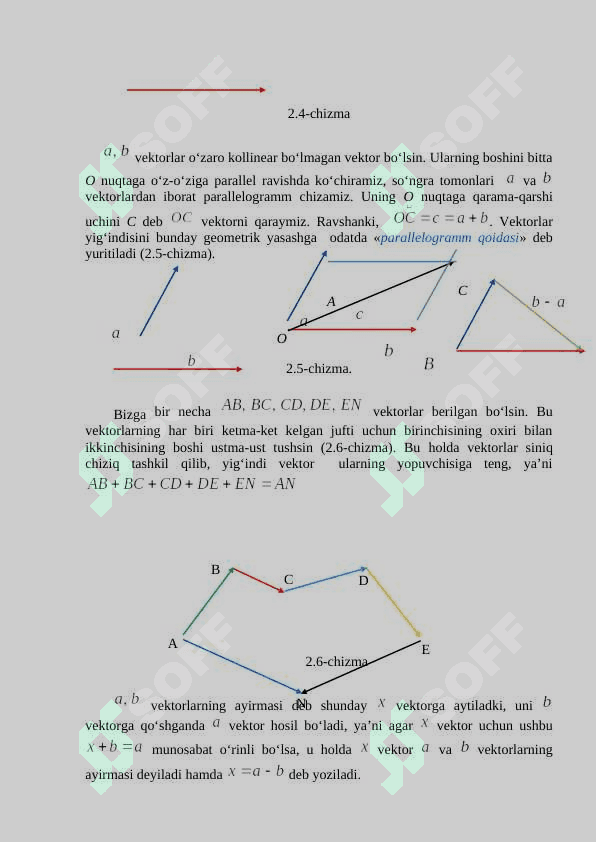 Vektorlar nazariyasi elementar matematika 3