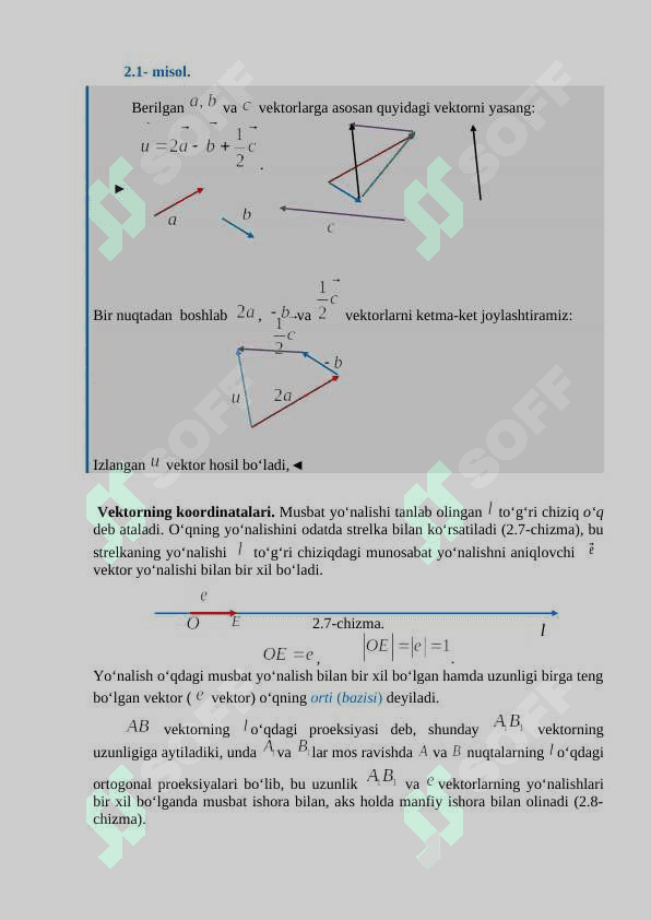 Vektorlar nazariyasi elementar matematika 5