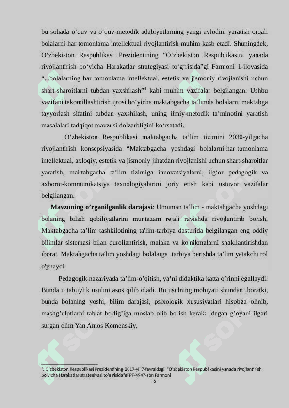 Maktabgacha ta’lim tashkilotlarida pedagogik jarayonni tashkil etish 6