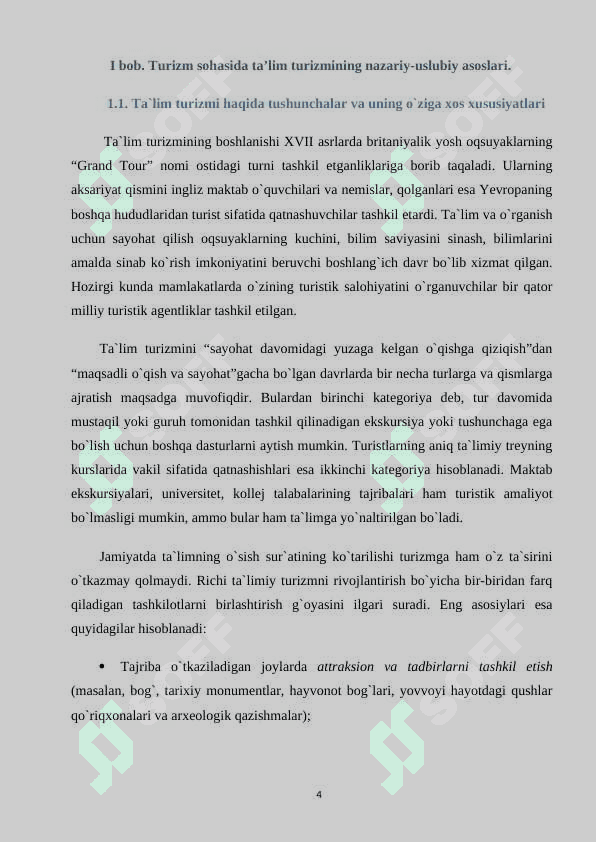 Xalqaro turizmni rivojlantirishda ta’lim turizmining roli 4