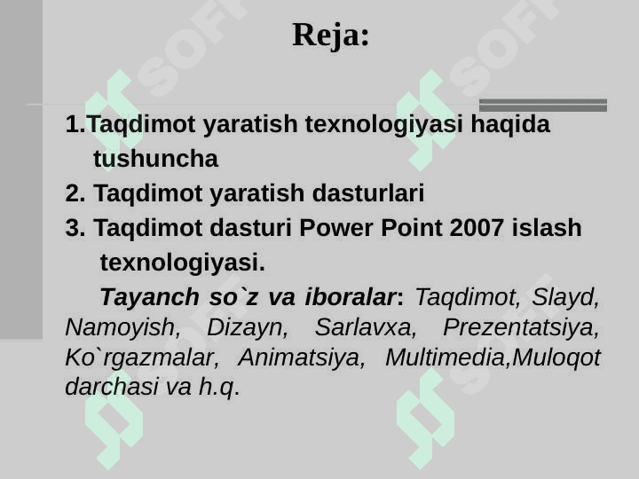Taqdimotlar yaratish va namoish etish texnologiyasi 2