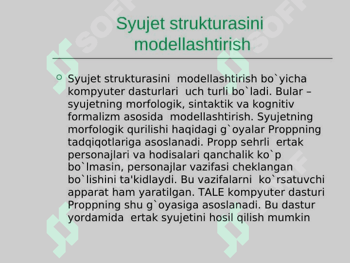 Kompyuter lingvistikasining asosiy yo‘nalishlari. 7