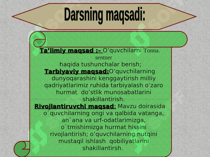 Tonna. sentner 3