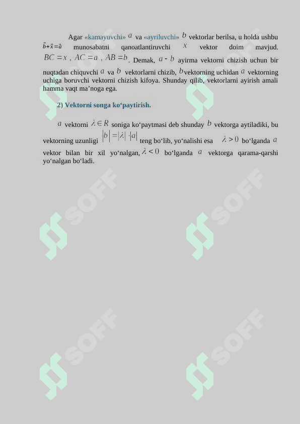 Vektorlar nazariyasi 4