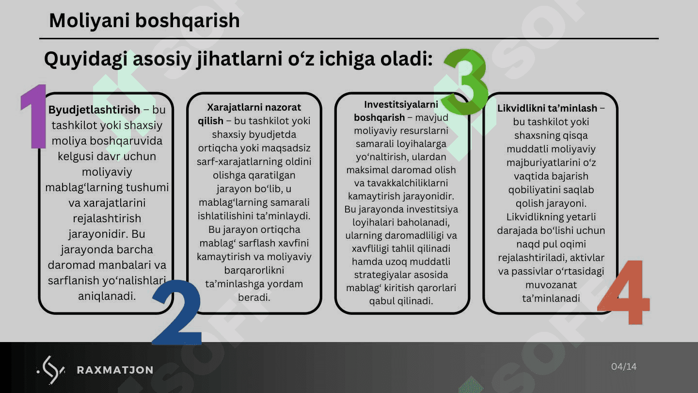 Moliyani boshqarish 4