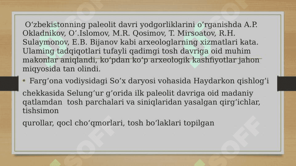 Oʻzbekiston tarixining eng qadimgi davri. Bronza davri tarixi. 2