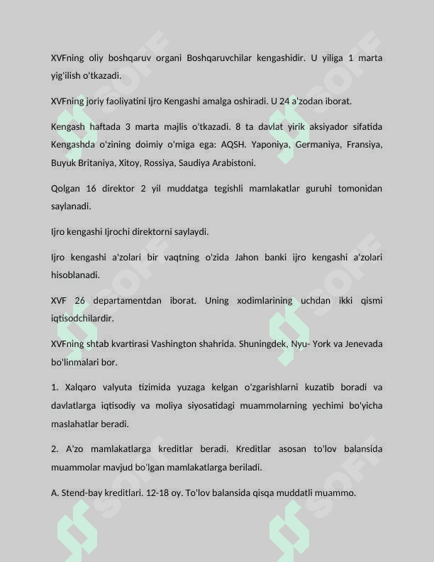 XALQARO MOLIYA INSTITUTLARI, ULARNING MAQSADI VA FUNKSIYALARI 4
