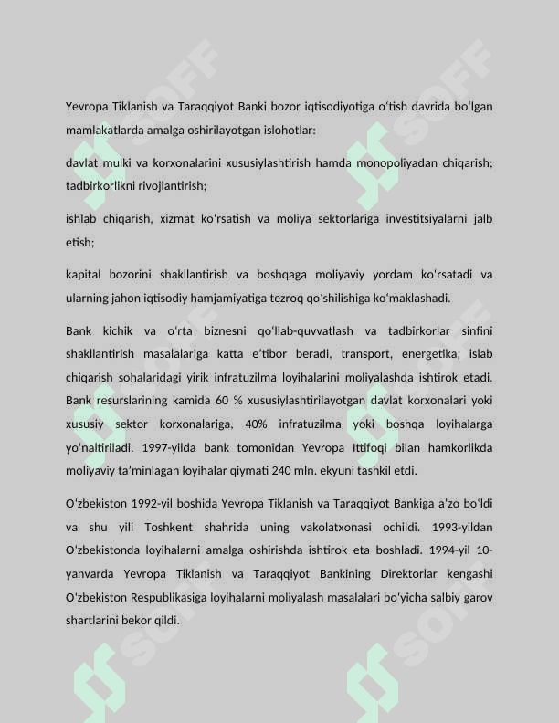 XALQARO MOLIYA INSTITUTLARI, ULARNING MAQSADI VA FUNKSIYALARI 8