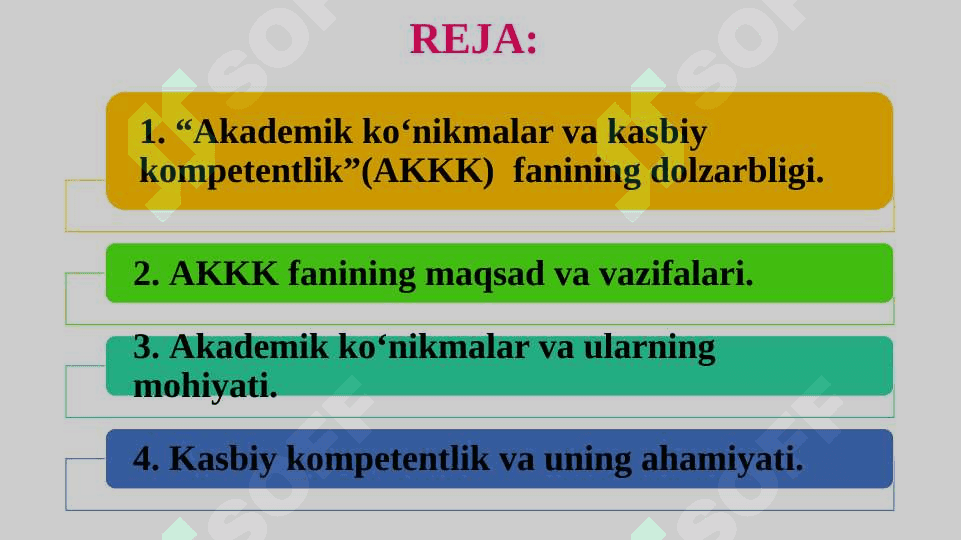 Akademik ko‘nikmalar va kasbiy kompetentlik 2