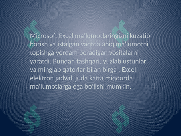Excelda tibbiy ma'lumotlar bazasi bilan ishlash 2