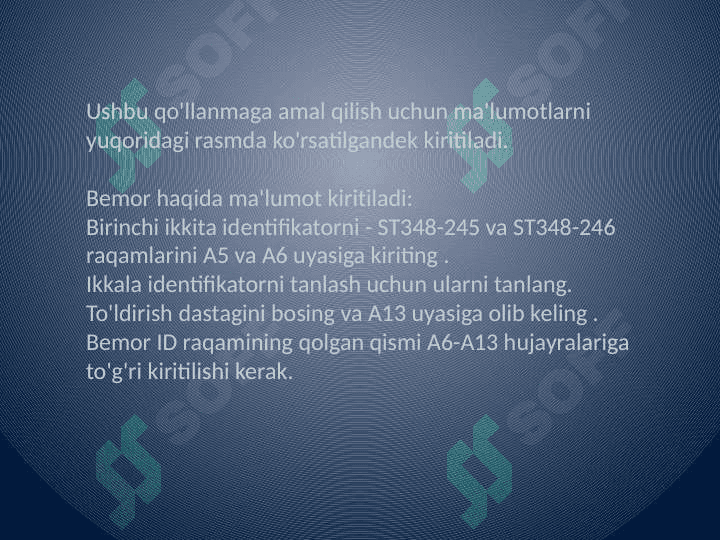 Excelda tibbiy ma'lumotlar bazasi bilan ishlash 6