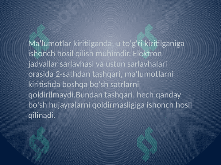 Excelda tibbiy ma'lumotlar bazasi bilan ishlash 8