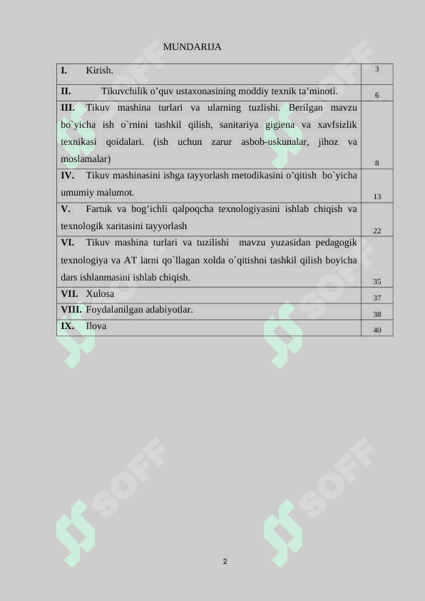 Tikuv mashina turlari va ularning tuzilishi. Tikuv mashinasini  Ishga tayyorlash mavzusini o’qitish metodikasi 2