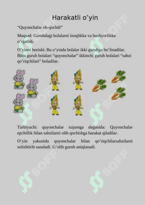Harakatli o’yinlar metodi 2