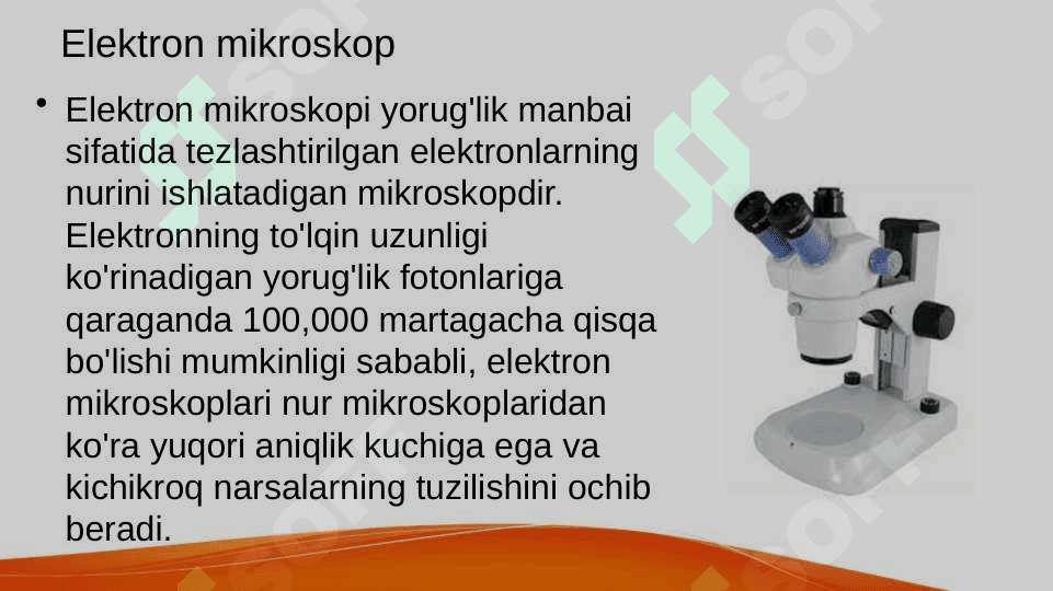 Zamonaviy elektron mikroskoplar 2