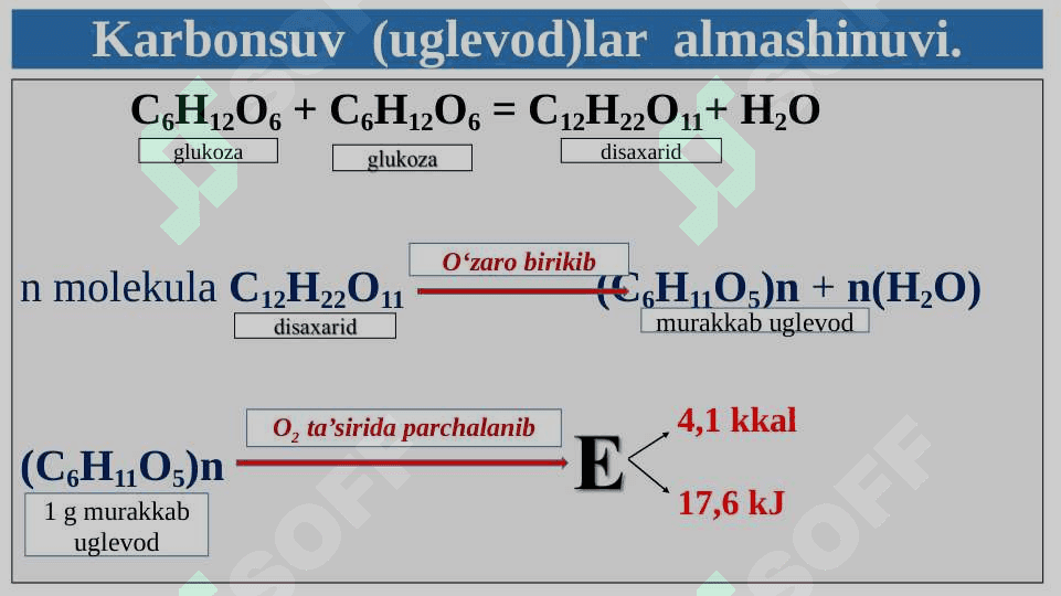 Oqsillar, yog‘lar va  karbonsuvlar almashinuvi 6