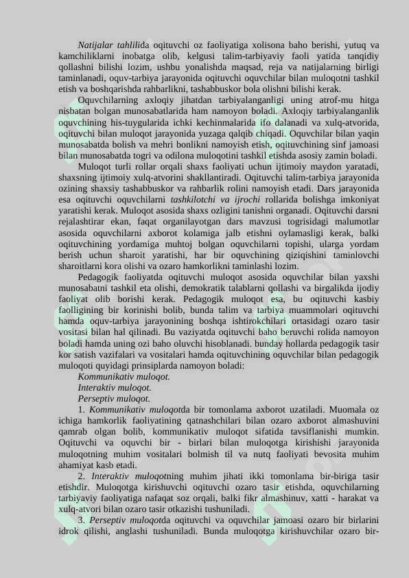 OʻQITUVCHI VA O'QUVCHI O’RTASIDAGI MULOQOT 4