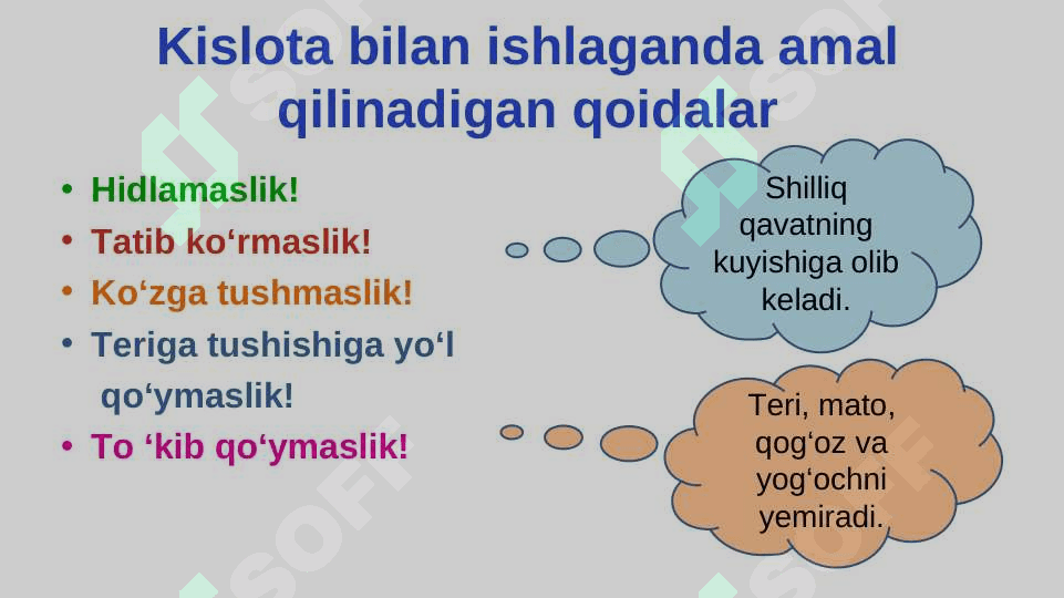 8-sinf Xlorid kislota 2