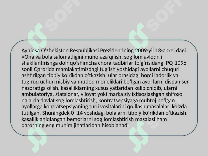 Onalar va bolalar salomatligini muhofaza qilish 4