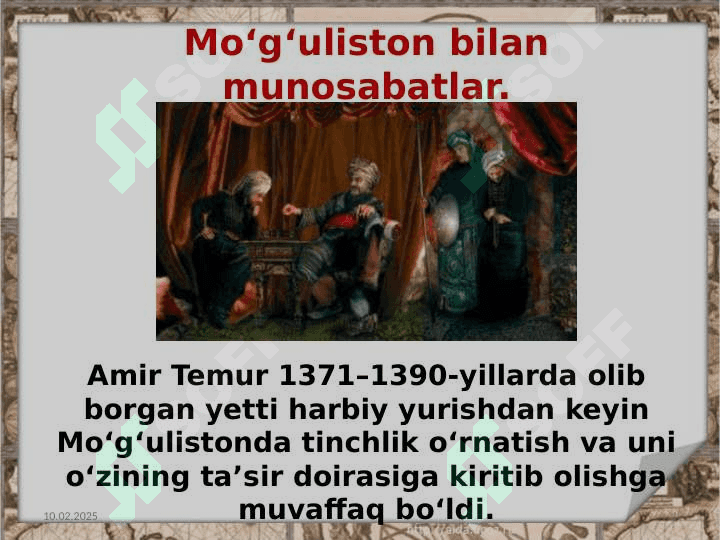 Amir Temurning tashqi siyosati 4